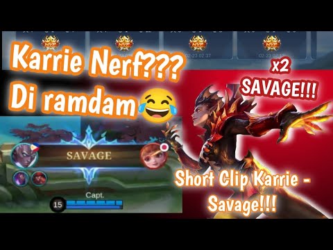 Karrie 2x Savage!|Mobile Legends| Welcome back Capt!|Captain Nivra|Latest
