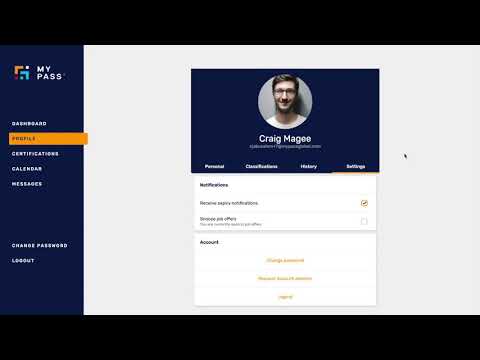 MyPass Volunteers - How to Set Up Your Profile