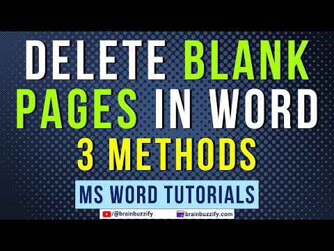 Delete Blank Pages in a Word Document - 3 Methods