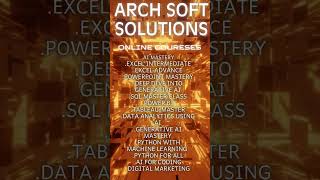 ARCH SOFT SOLUTIONS ONLINE IT COURSES