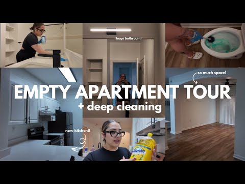 EMPTY APARTMENT TOUR + DEEP CLEAN WITH ME!!