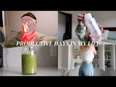 productive days in my life: everything showers, skincare, matcha, and kitchen organization!