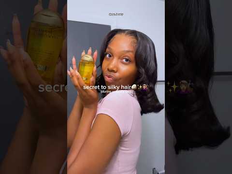 your hair will thank you!🩷🫱🏾‍🫲🏽 @ogx_beauty #hairtips #silkyhair #ogx #ogxhairoilhack #gifted