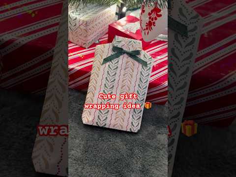 Cute gift wrapping idea 🎁 #giftwrapping #christmas #holiday #gift #giftwrappingideas