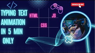 Typing Text Animation In 5 Min Only Using No More CSS And JavaScript |  Tutorial HTML , CSS And JS