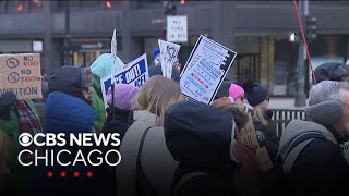 “ICE Out” protest held at Daley Plaza