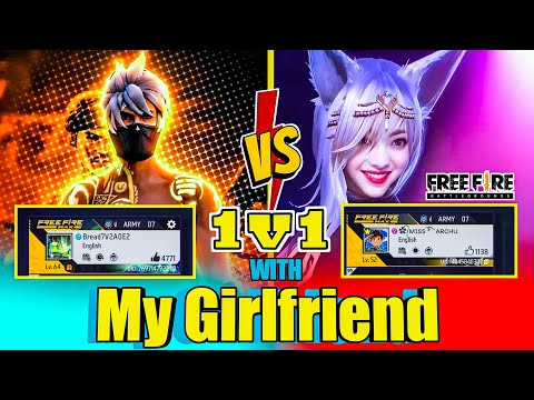 1 V 1 CUSTOM WITH MY GIRLFRIEND #freefire #gaming FREE FIRE CUSTOM MATCH 2025 Lv.64 & Lv.52