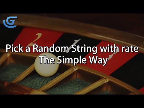 [Gdevelop] #001 Pick a Random String with rate - The Simple Way