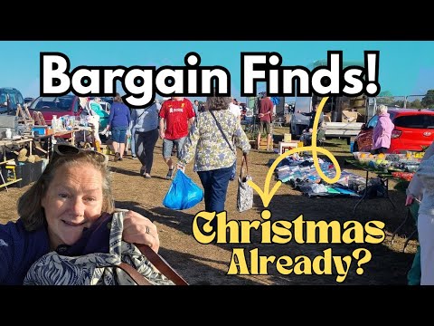 UK Car Boot Sale Vlog Real-Time Thrifting, Festive Finds & Windy Haul! (POV)
