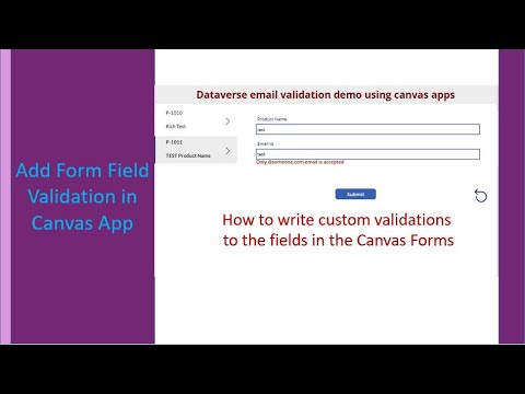 Fields Validation for dataverse fields in the Canvas App