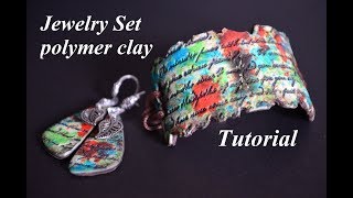 polymer clay and alc ink tutorial Fimo Armband Ohrringe ink pattern