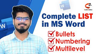 MS Word - Bullets List, Numbering List, Multilevel List Tutorial in Bangla | CodeKabbo