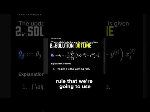 Update Your Weights With Gradient Descent?  #python #mathematics #machinelearning