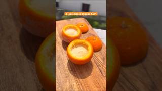 3 Ingredients Homemade Orange Kulfi | Orange stuffed  ice cream 🍨 | #food #shorts