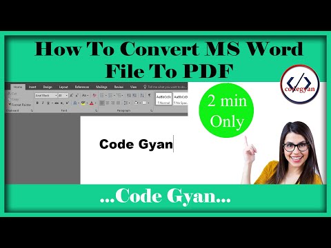 How to convert MS Word to PDF | MS Word ko pdf me kaise convert kren. #CodeGyan #MS Word.