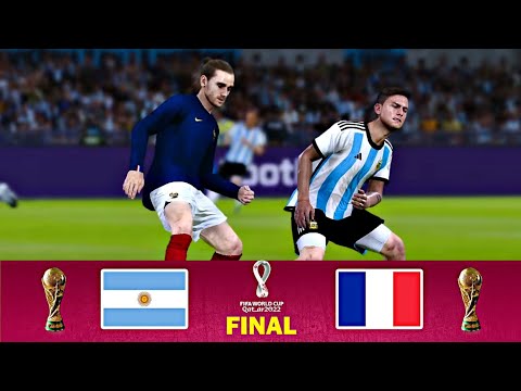 Argentina vs France | FIFA World Cup Qatar 2022 | eFootball PES Live Gameplay Simulation