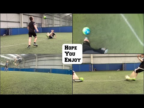 FOOTBALL: SKILLS SHOTS AND CROSSBAR TRICKS!