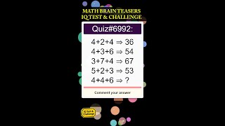 Math Brain Teasers: Can You Solve This? #mathquiz #mathpuzzle