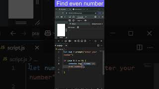 "Is Your Number Even or Odd? 🤔 #Shorts" #coding #javascriptshorts #js #programming