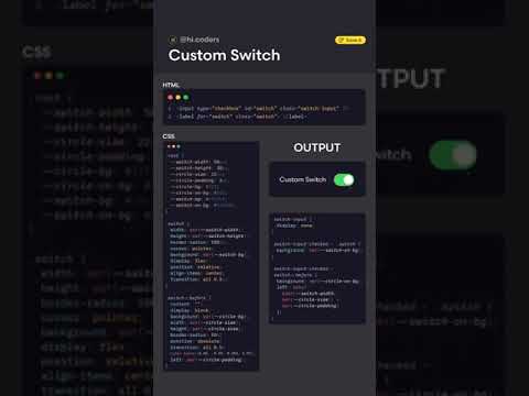 Custom HTML & CSS Switch
