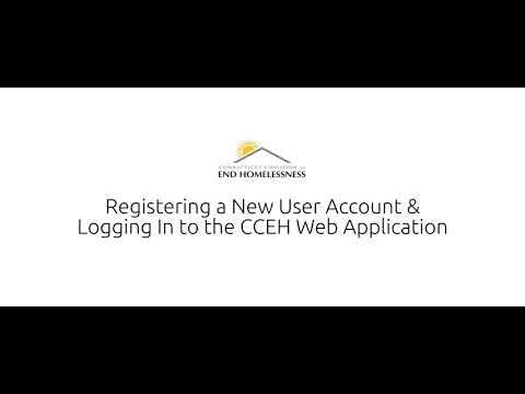 How to Register and Login to the CCEH Web App