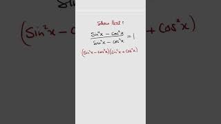 Proving Trigonometric Expression