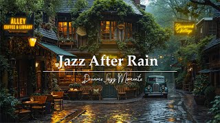 Smooth Jazz Playlist ☕ Cozy Vintage Cafe Ambience with Soft Lights After Rain | Relax Jazz for Study