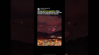 Martial Glacier Turns Into Fire | Skiers Descend With Red Torches in Argentina 😱🔥