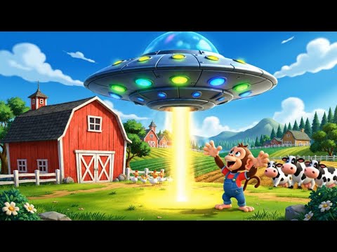 Baby Monkey Farm Visit From Friendly Aliens | Kids Storytime