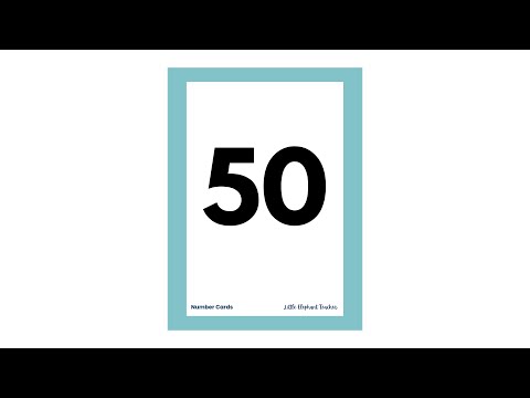 counting to 50 by 1s Using Number Cards