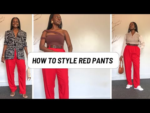 How to style red pants | outfit ideas.