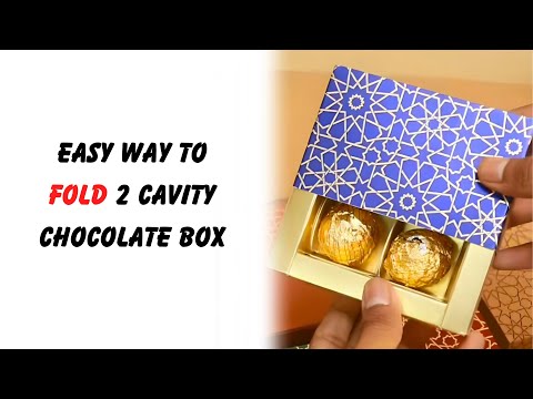 Easy way to fold 2 Cavity Chocolate Box #ChocolateBox#FoldingTutorial #FoldingTechniques #packaing