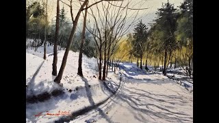 How to Paint Winter Light in Watercolor – Step by Step Tutorial