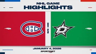 NHL Highlights | Canadiens vs. Stars - January 4, 2026