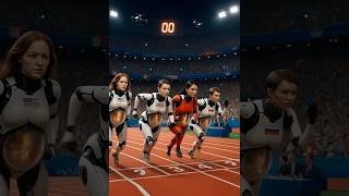 Robots in Olympic race #olympics #olympic #olympicspirit #robots #robotchallenge  #sports