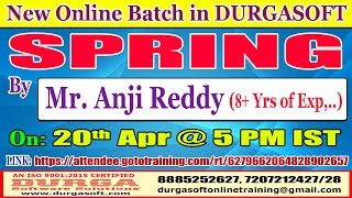 SPRING Online Training @ DURGASOFT