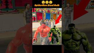 Spiderman Steal Hulk Thar in indian theft auto #newupdate #shorts #hulk #spiderman #storyvideo #gta