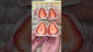 Making strawberry mochi in Japan 🍓☁️