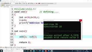 Simple Function program in c with examples | Codilogy