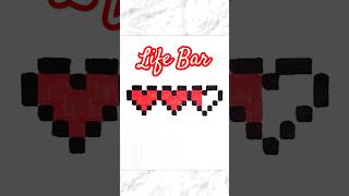 DRAWING A HEART LIFE BAR! ❤️❤️❤️ - Hand Drawn Pixel Art #hearts #pixelart