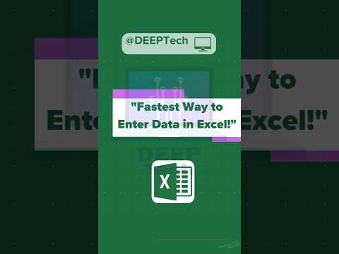 Fastest Way to Enter Data in Excel! 💻⚡ #Shorts