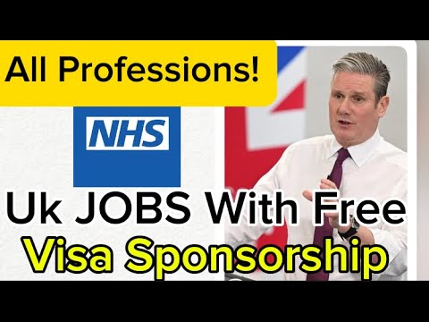 NEW UK JOBS WIth Free Visa Sponsorship 2024