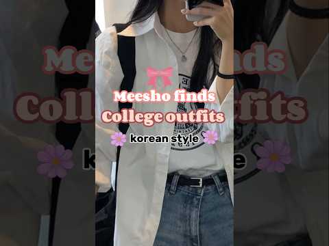 College outfit ideas on meesho korean style 🎀 | #meesho #aesthetic #fashion #shorts #koreanstyle