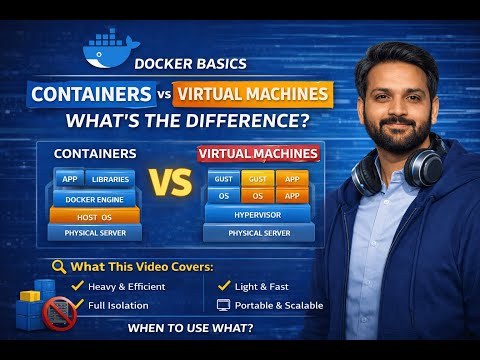 Containers vs Virtual Machines – The Difference Every Docker Beginner Must Know | Hindi