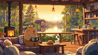 Cozy Café Vibes ☕ Lofi Hip Hop Beats for Study & Chill 🌿 Relax With My Capybara