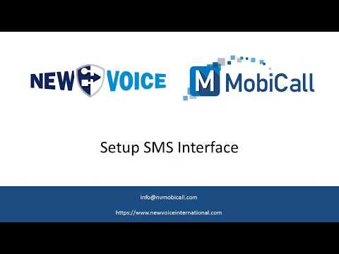 New Voice MobiCall - Setup SMS Interface
