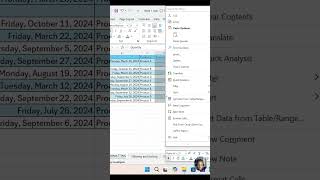 Day 5: Inserting, Deleting & Hiding Columns & Rows #excel #dateformatting #dataanalysis