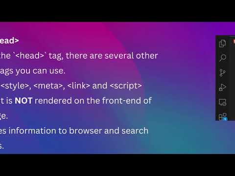What is the HTML Head Tag?