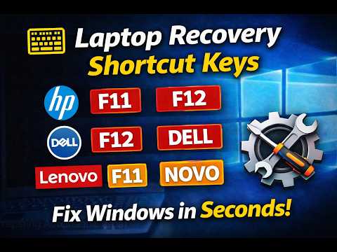 Laptop not booting? Try these recovery shortcut keys first!