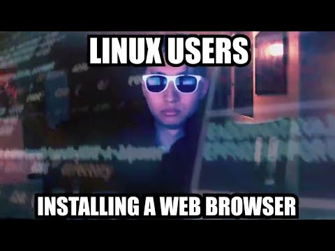 Linux user installing a web browser
